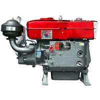 Moteur diesel agricole monocylindre refroidi à l'eau 22 HP, 24 HP à commande manuelle, moteur à hélice de tracteur
