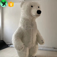 Costume d'ours polaire gonflable de 2,6 m pour défilé, costume d'ours gonflable géant personnalisé pour la publicité de festival A8618
