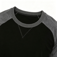 T-shirts à manches longues pour hommes, respirants, en coton/bambou, t-shirts à manches longues pour hommes W130