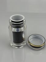 Bouteille de complément alimentaire en acrylique à double paroi épaisse, sans BPA, conteneur OEM ODM, taille et couleur personnalisées, emballage de capsules