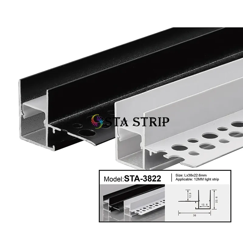 Gypsum Light Strip Led Channel Led Plaster Profile Recessed Drywall Led Light Strip Aluminum Profile For Ceiling Wall