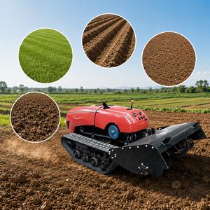 Agricultural Machinery Remote Control Crawler Rotary <b>Cultivator</b> Mini Tiller for Orchard Farm Use - Product Image 1