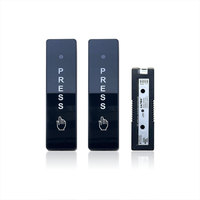 Accessoire de contrôle d'accès, bouton poussoir noir argenté pour ouverture automatique de porte, interrupteur tactile infrarouge sans fil intelligent