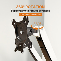 Bras de moniteur triple ergonomique réglable en hauteur JL-GM536X-D15 pour 3 moniteurs avec support de bureau en acier robuste