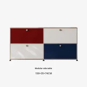 <span class=keywords><strong>Vintage</strong></span> modulare combinazione in acciaio inox TV Cabinet cassetto per soggiorno mobili per la casa per la conservazione in angoli - Product Image 3