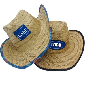 Sombrero de Paja Estilo Vaquero Personalizado, Plegable, Tejido a Crochet, con Ala Ancha, Clásico, para Playa y Protección Solar - Product Image 1
