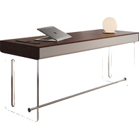 Bureau d'ordinateur suspendu en acrylique simple et moderne de luxe léger pour bureau à domicile conçu pour le confort Mobilier de bureau à domicile
