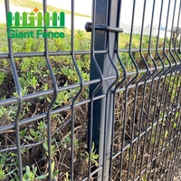 Valla de Malla de Alambre Soldada Curva 3D de Diseño Moderno Personalizada para Hogar y Exteriores, Panel de Valla 3D de PVC para Carreteras de Fácil Montaje