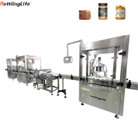 Machine de remplissage à pompe rotative à lobes pour bocaux de 500g de sauce au bœuf et de beurre de cacahuète, pour bouchons métalliques, à performance stable