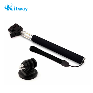 Gậy selfie Monopod màu xanh đen (95cm) có chức năng gập & Bộ chuyển đổi cho anh hùng 8 7 6 anh hùng 5 4 <span class=keywords><strong>3</strong></span> - Product Image 1