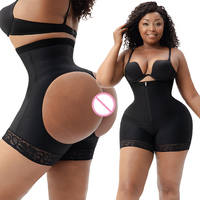Shorts Gainant Post-Opératoire Effet Amincissant Ventre Plat, Rehausseur de Fessier et Hanches, Ceinture Minceur, Sculptant Évidé