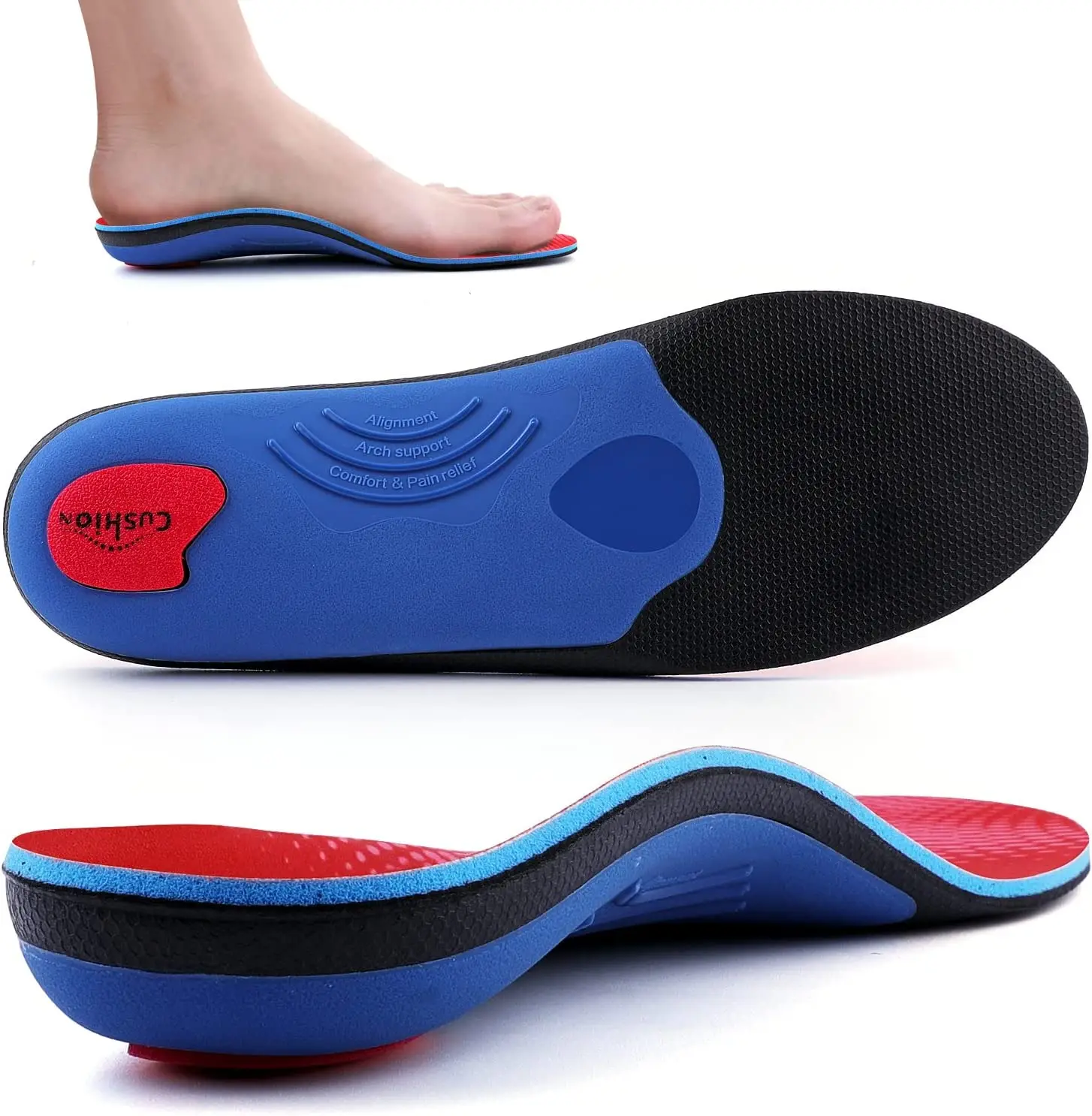 Heavy Duty Arch Support Orthotic Insole Manufacturer Orthopedic Plantar Fasciitis Insoles For Severe Flat Feet