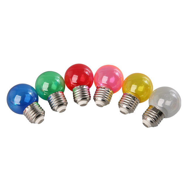 Christmas G45 RGB E27 Base Holiday Wedding RGB Decoration Globe MINI Round Shape Indoor Outdoor 0.5W 2W LED Party Bulbs