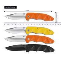 Couteau pliant EDC compact avec poignée G10 usinée CNC, lame en acier inoxydable 3Cr13 à pointe tombante partiellement dentelée, verrouillage Liner Lock et bouton de pouce