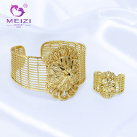 Ensemble de bijoux MEIZI en argent plaqué diamant, bracelet et bague pour fiançailles, style religieux orthodoxe, cadeau d'anniversaire