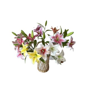 Fleurs artificielles en soie Jinxi, lys de 65 cm, décoration intérieure, accessoires de mariage, livraison directe d'usine - Product Image 5