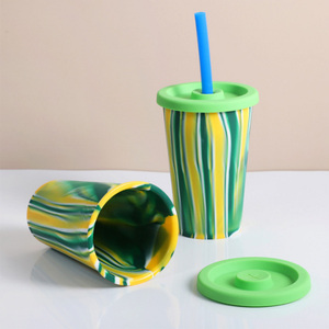 Vaso de silicona con logotipo personalizado, vaso de 16 oz, barra nocturna irrompible, vaso para cerveza, ice shot, para viaje y fiesta - Product Image 6