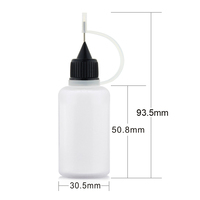 Bouteille en plastique de haute qualité avec embout aiguille et bec verseur, de 5 ml à 100 ml, pour le remplissage, le stockage et la distribution pratiques et efficaces