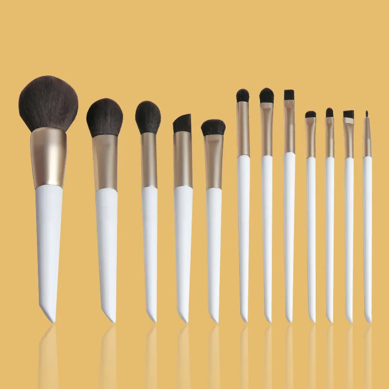 travel size facial hair guangzhou 12 pcs free shipping own brand halal nude own logo low moq eyes 10pcs white makeup brush