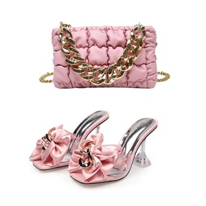 Chaussures de luxe tendance avec nœud papillon, sacs et talons pour femmes - Product Image 1