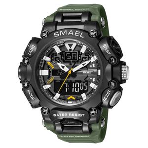 Reloj de Pulsera Deportivo SMAEL 8053, Reloj Digital LED Resistente al Agua para Hombre, Reloj de Plástico con Doble Hora - Product Image 1