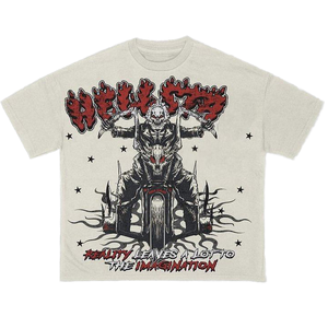 Camiseta de manga corta de algodón puro con efecto desgastado y ajuste holgado para hombre, estilo europeo-americano, de marca de moda transfronteriza. - Product Image 1