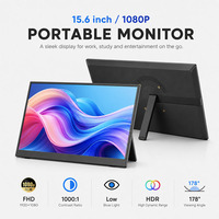 Monitor Portátil OEM al por Mayor de 15.6 Pulgadas, 1080P FHD IPS USB-C HD-MI HDR, Pantalla Externa para Juegos de Laptop y Viajes