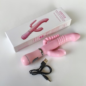 <strong>Pink</strong> <strong>Anal</strong> Clit Triple <strong>Anal</strong> Heads Vibrator G-spot Dildo Rabbit Tapping g Spot Vibrators for Women - Product Image 3