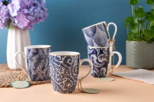 Classis élégant bleu et blanc à motifs tasse en céramique tasse à café <span class=keywords><strong>Cuisine</strong></span> Drinkware Restaurant tasses en céramique - Product Image 5