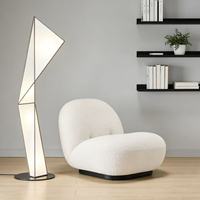 Fauteuil d'appoint en tissu sherpa style crème, en forme de L, rembourrage en éponge haute densité, minimaliste nordique, pivotant, pour salon/chambre