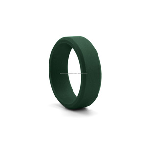 Bague de mariage en silicone pour hommes, bandes de fiançailles en caoutchouc pour hommes pour entraînement <span class=keywords><strong>crossfit</strong></span>, bords biseautés de 8mm - Product Image 5