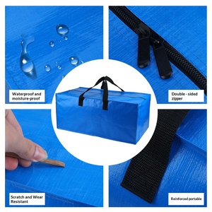 Sac de déménagement et de rangement portable réutilisable en non-tissé, avec fermeture éclair et poignées, grand format, écologique, vente en gros usine - Product Image 3