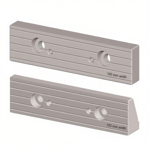 Mordaza acanalada para tornillo de banco modular de 100 mm de ancho, pieza de repuesto de acero para tornillo de banco de banco de trabajo - Product Image 2