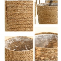 Panier vide en paille naturelle panier à fleurs panier extérieur intérieur paille pot pour la décoration