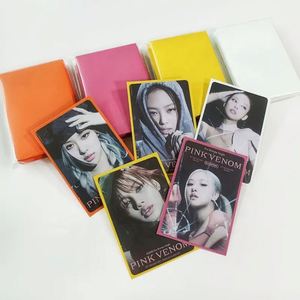 Pochettes en plastique Lomo PC 57x88mm avec fermeture à clip, design holographique arc-en-ciel personnalisé pour photocartes Kpop - Product Image 5