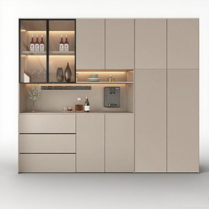 Moderna <span class=keywords><strong>vetrina</strong></span> a parete con porte in vetro per la conservazione dell'armadio <span class=keywords><strong>da</strong></span> pranzo All-in-one per vino. - Product Image 3