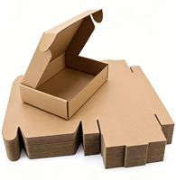 Boîte d'expédition en carton kraft brun, carton ondulé pliable, logo imprimé personnalisé pour l'expédition de cadeaux e-commerce et l'emballage de produits