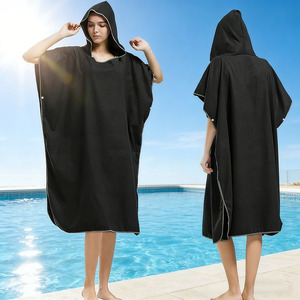 Bata de microfibra de secado rápido, poncho cálido con capucha para cambiarse en la <span class=keywords><strong>playa</strong></span>, toalla absorbente para natación, surf y <span class=keywords><strong>playa</strong></span>. - Product Image 1