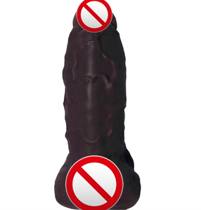 Der neue schwarze Dildo aus weichem Silikon-Sexspielzeug mit dem größten falschen Penis - Product Image 1