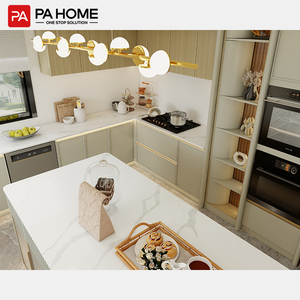 PA tùy chỉnh thân thiện với môi Scandinavian thiết kế hiện đại <span class=keywords><strong>Acrylic</strong></span> Laminate nhựa Countertop mỏng Shaker tủ bếp - Product Image 3