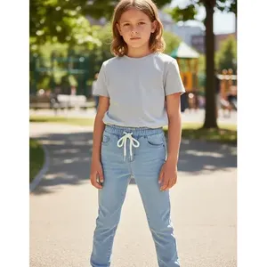 กางเกงยีนส์เด็กทรงตรงเอวกลาง ระบายอากาศได้ดี สีอ่อน 5 กระเป๋า ยี่ห้อ Adrenaline Boys - Product Image 4