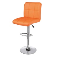 Tabouret pivotant, siège en cuir Pu, avec cadre métallique, matériel de salon, nouveau, à la mode,