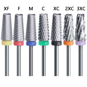Meilleures ventes Enlèvement de gel conique Design non revêtu 5/1/7mm Embout de polissage à <span class=keywords><strong>ongles</strong></span> enduit à coupe croisée 5/1/7mm Ongle coupé en croix - Product Image 1