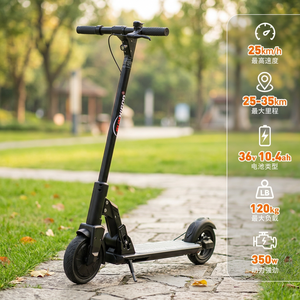 สกู๊ตเตอร์อลูมิเนียมกันน้ำ IP65 ยอดนิยม 36V 350W มอเตอร์ไร้แปรงถ่าน แบตเตอรี่ลิเธียม พับได้ กำลังสูง - Product Image 2