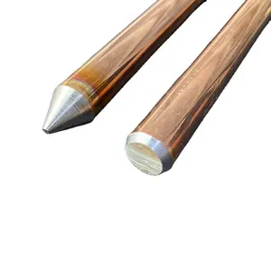 254 ไมครอนทองแดงBonded GROUND Rod 5/8 ทองแดงเหล็กเคลือบEarth Rod