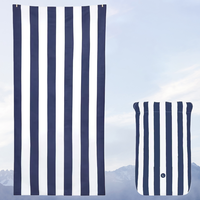 Serviette de plage tropicale toute saison en microfibre épaisse super douce à séchage rapide à rayures imprimées extra large de haute qualité en gros
