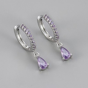 LT-EK557 <span class=keywords><strong>Orecchini</strong></span> a Goccia in <span class=keywords><strong>Argento</strong></span> Sterling 925 per Donne, Nuova Tendenza 2025, Stile Estivo Semplice e Alla Moda con Zirconi - Product Image 6