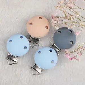 Silicone Pacifier Chain BPA Free Personalized Round Shape Cute Silicone Baby Pacifier Clip Chain