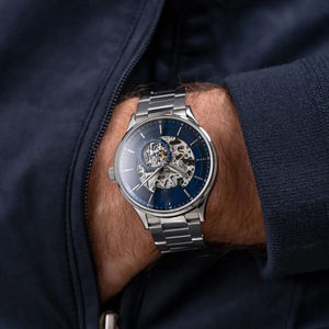 Logo personnalisé OEM 40mm, montre automatique squelette classique pour homme, alimentée par le <span class=keywords><strong>mouvement</strong></span> <span class=keywords><strong>Miyota</strong></span> <span class=keywords><strong>82S7</strong></span> - Product Image 3