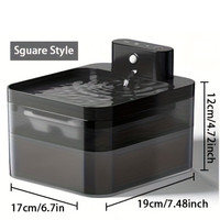 Fontaine à eau pour animaux de compagnie Black Cat, automatique, étanche, 3,2 L, avec circulation d'eau courante, filtre silencieux, en plastique, pour usage extérieur